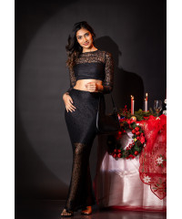 AMENA BLACK CROP TOP 