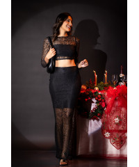 AMENA BLACK CROP TOP 