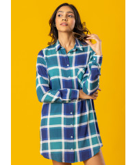 OCTAVIA LONG SLEEVE BLUE SHIRT