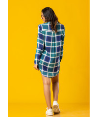 OCTAVIA LONG SLEEVE BLUE SHIRT