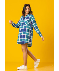 OCTAVIA LONG SLEEVE BLUE SHIRT