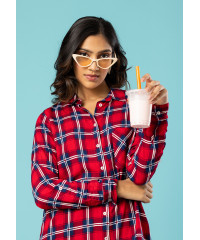 OCTAVIA LONG SLEEVE RED SHIRT