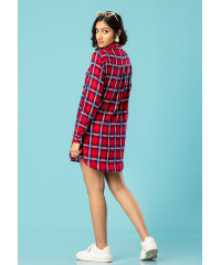 OCTAVIA LONG SLEEVE RED SHIRT