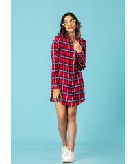 OCTAVIA LONG SLEEVE RED SHIRT