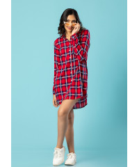 OCTAVIA LONG SLEEVE RED SHIRT