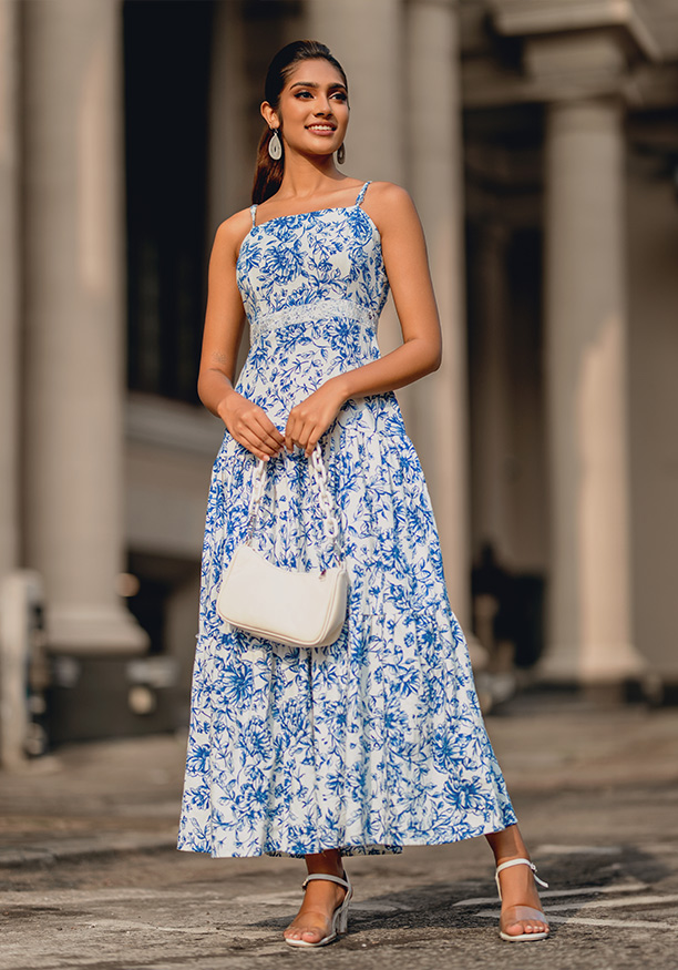 BELLA EMBROIDERY FLORAL DRESS