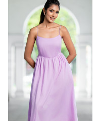 CLORA FLARED PURPLE DRESS