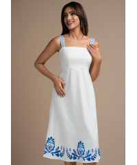 ADELIE STRAP EMBROIDERY DRESS