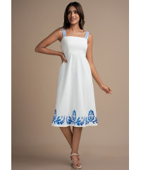 ADELIE STRAP EMBROIDERY DRESS