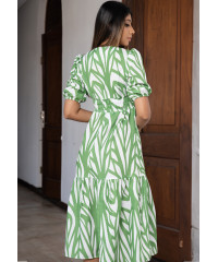 NOVA GREEN PRINTED DRESS