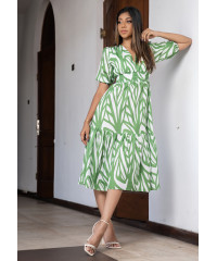 NOVA GREEN PRINTED DRESS