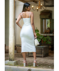 VICHY  OFF WHITE DRESS