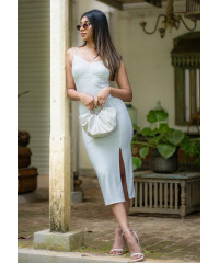 VICHY  OFF WHITE DRESS