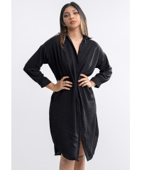 RUTH LONG SLEEVE BLACK DRESS