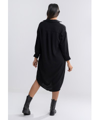 RUTH LONG SLEEVE BLACK DRESS