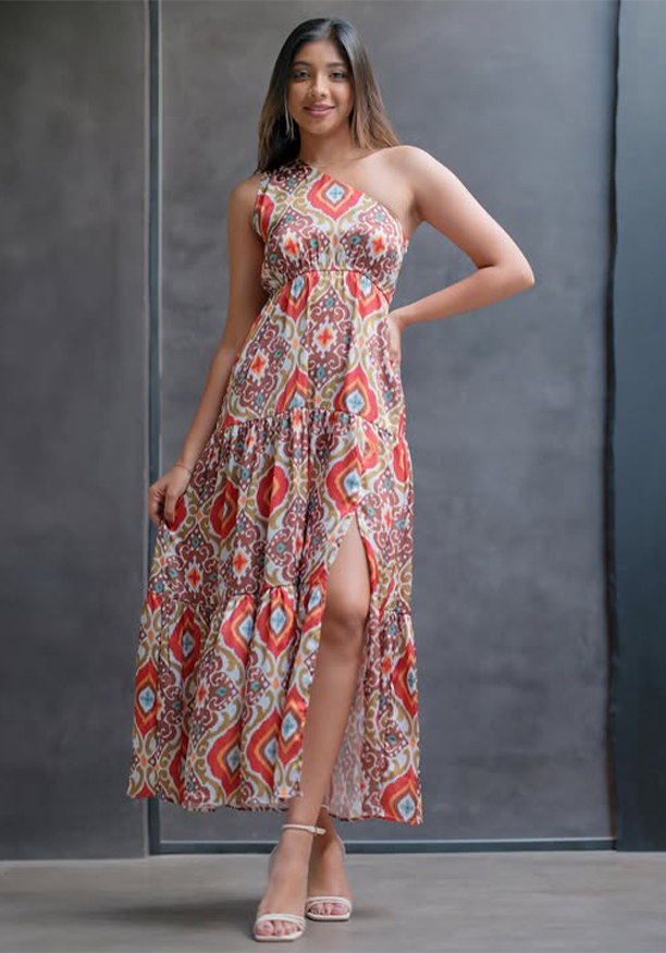 EMILIA BROWN MIX DRESS Nilsonline