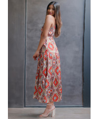 EMILIA BROWN MIX DRESS