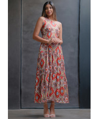 EMILIA BROWN MIX DRESS