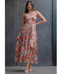EMILIA BROWN MIX DRESS