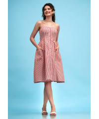 EVELYN STRIPE MIDI DRESS