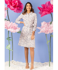 GREY FLORAL DRESS