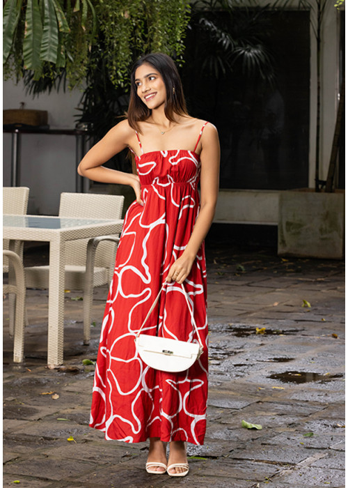 REKIO MAXI STRIP DRESS