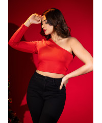SALMA ONE SHOULDER RED TOP