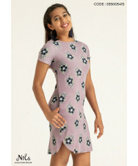 BLUE FLOWER SHORT DRESS