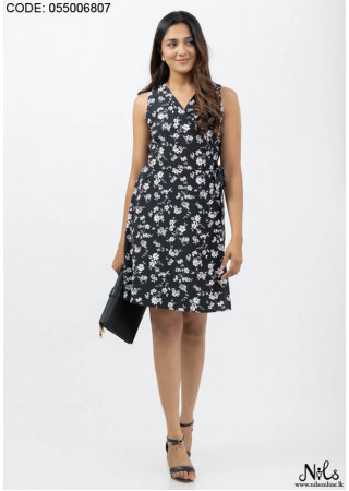 HANNAH BLACK FLORAL DRESS