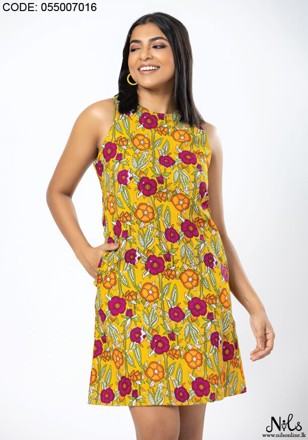 AISHA MUSTARD DRESS