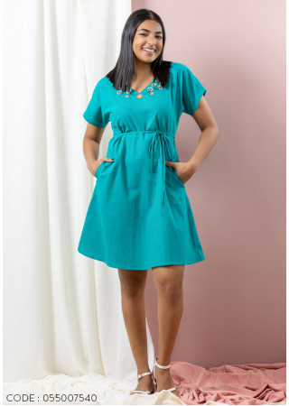 SAWINNA V NECK DRESS 