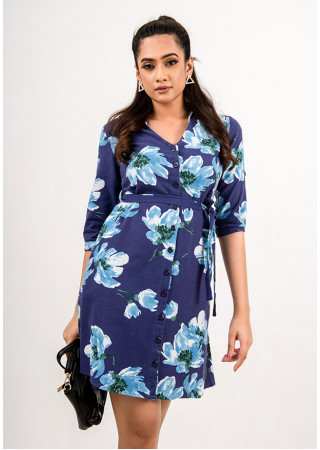 LEXI FLORAL BLUE DRESS