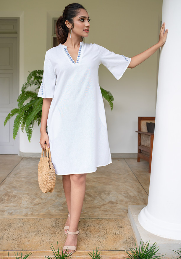 AMELIA WHITE SHORT DRESS 