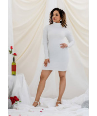 ANNABELLE WHITE MOCK NECK DRESS 