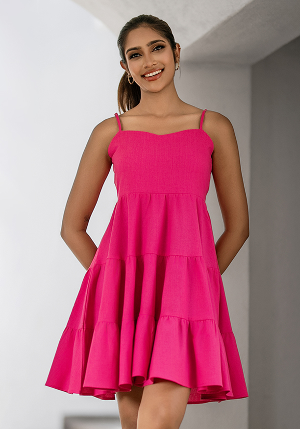 FULLY LAYERS PINK DRESS
