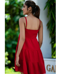 FULLY LAYERS RED DRESS