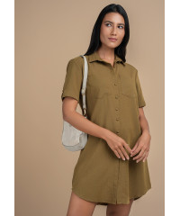 LIYONNY KHAKI GREEN DRESS