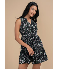 REBECCA SLEEVELESS PRINTED DRESS