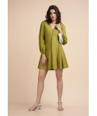 ELSON BUTTON DOWN GREEN DRESS