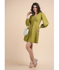 ELSON BUTTON DOWN GREEN DRESS