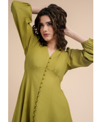 ELSON BUTTON DOWN GREEN DRESS