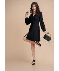 ELSON BUTTON DOWN BLACK DRESS