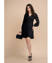 ELSON BUTTON DOWN BLACK DRESS