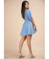 GINGHAM BLUE CHECK DRESS