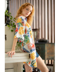 LOLA PRINTED BAGGY SHIRT DRESS