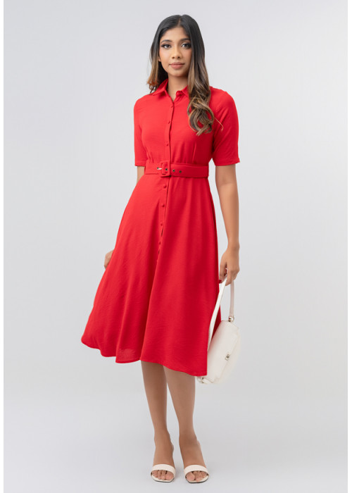 FLARA RED DRESS