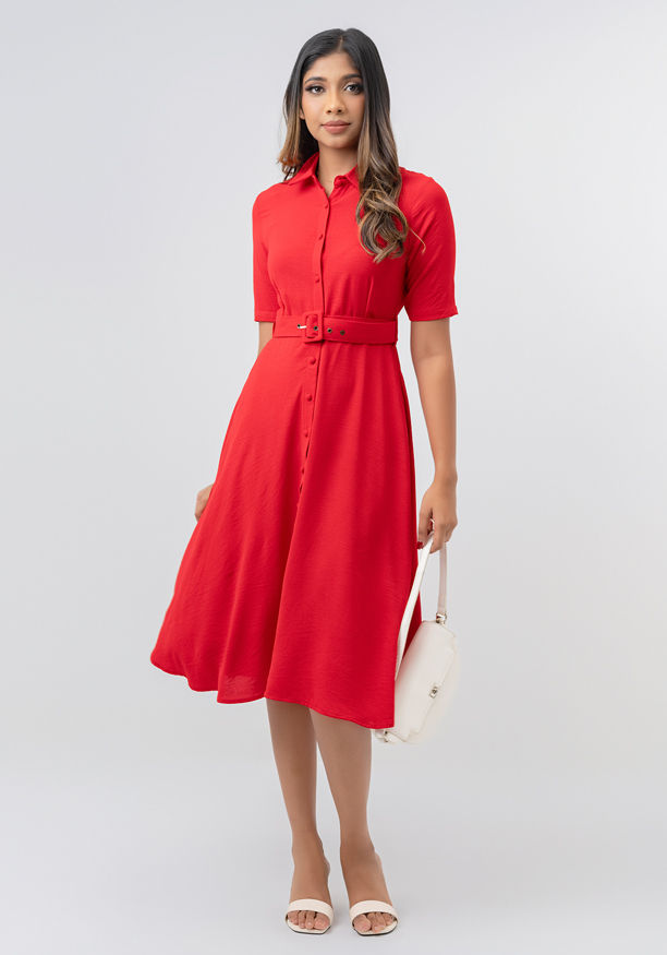 FLARA RED DRESS