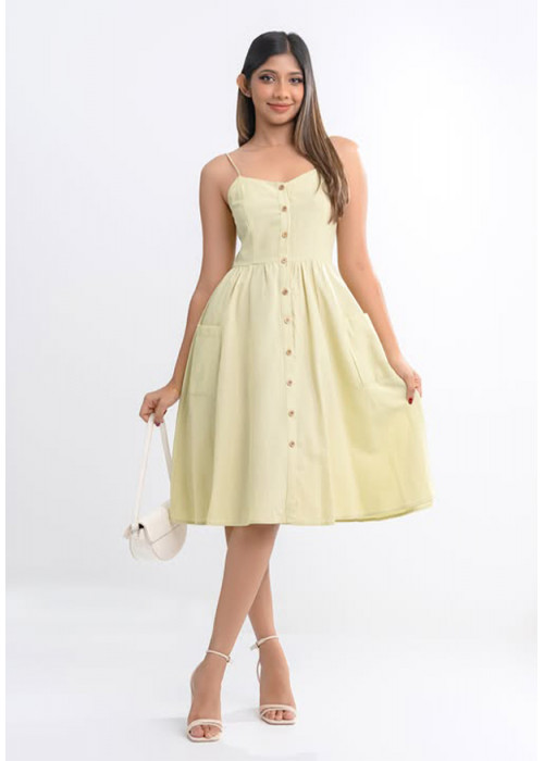 EMMA GREEN STRAPY DRESS