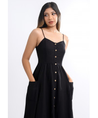 EMMA BLACK STRAPPY DRESS