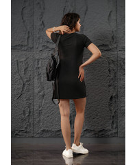 LYRA SIDE TIE UP BLACK DRESS